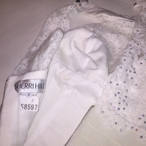 Sherri Hill White Bandage Dress Size 0 - Picture 2 of 8